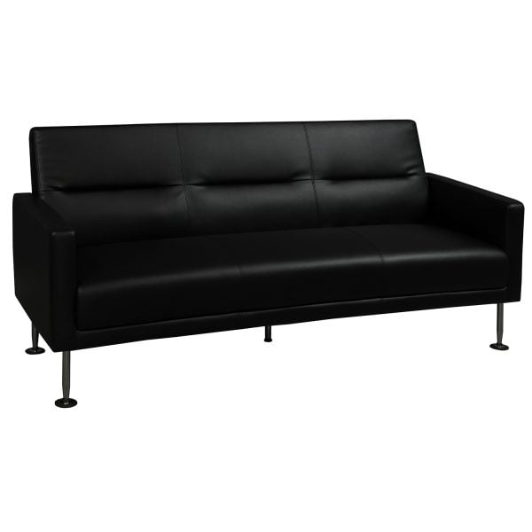 Celeste by goSIT Modern PU Leather Reception Couch, Black