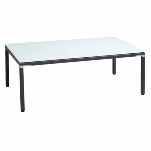 goSIT New 24x48 Glass Coffee Table, White
