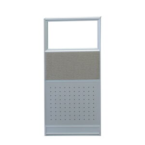 24x60 New goSIT Max06 Cubicle Fabric and Clear Glass Wing Panel, Taupe