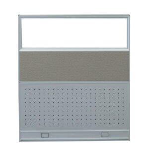 48x60 New goSIT Max06 Cubicle Fabric and Clear Glass with PO, Taupe
