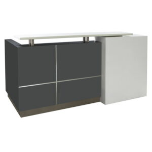 goSIT Reception Desk, Gray and White