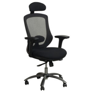 Spark by goSIT Executive Mesh Chair w Headrest, Black