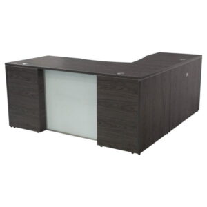 Manhattan 30x66 24x48 Laminate L-Shape Desk Left Return, Cashmere Gray