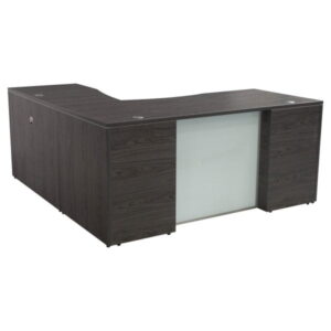 Manhattan 30x66 24x48 Laminate L-Shape Desk Right Return, Cashmere Gray