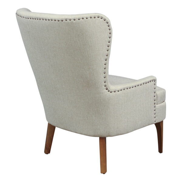 Austin Used Highback Chair with Nailhead, Natural National Office Interiors and Liquidators