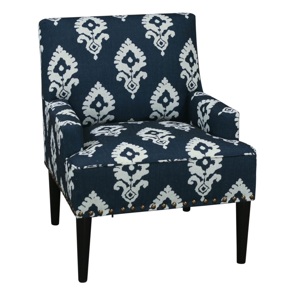 boldini-ikat-used-accent-chair-navy-pattern-national-office-interiors-and-liquidators