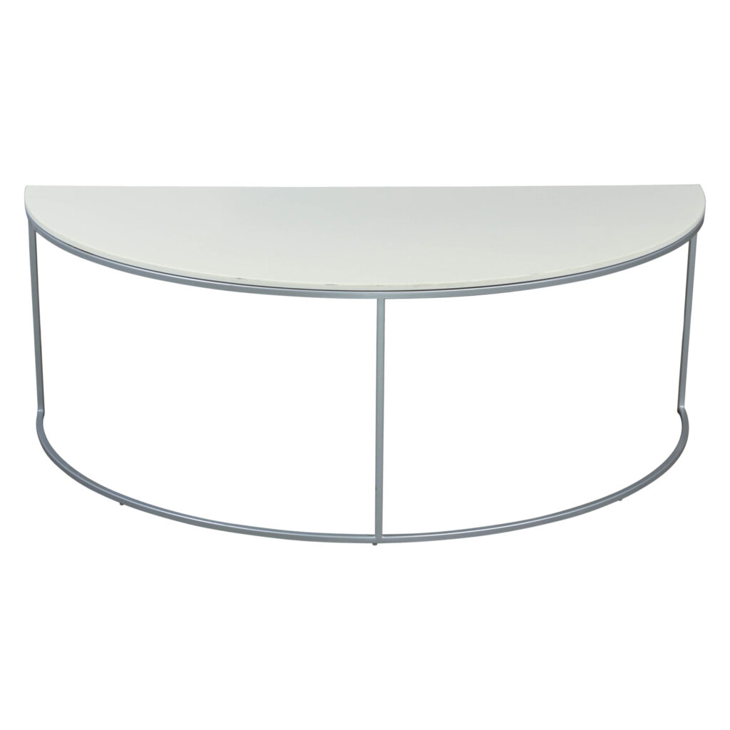 JSI Ziva Used Half Moon Coffee Table, White National Office Interiors