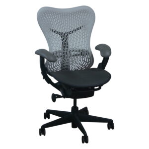 Herman Miller Mirra Used Mesh Seat Task Chair, Graphite & White