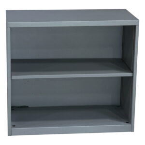 Teknion Used 27 Inch Metal Bookcase, Silver