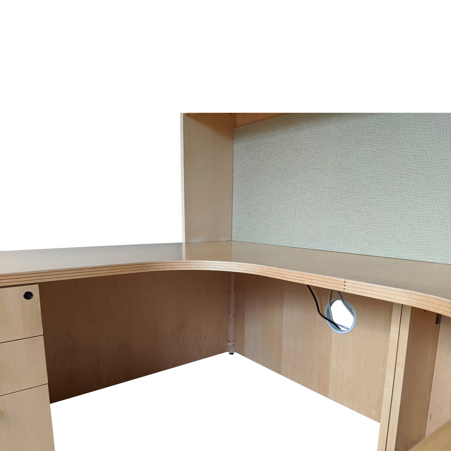 Teknion Used UShape Desk Set Left Return, Maple National Office