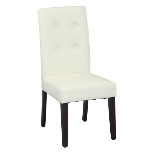 Marshall Used High Back Chair with Espresso Wood, Cotton National