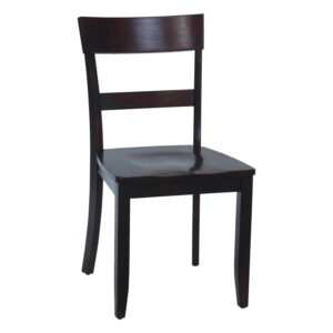 Simon Used Highback Wood Chair, Espresso