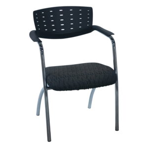 Teknion Used Stack Chair, Charcoal Wave Pattern