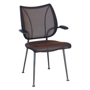 Humanscale Liberty Used Mesh Aluminum Frame Side Chair, Copper Brown