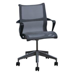 Herman Miller Setu Used Mesh Conference Chair, Light Gray