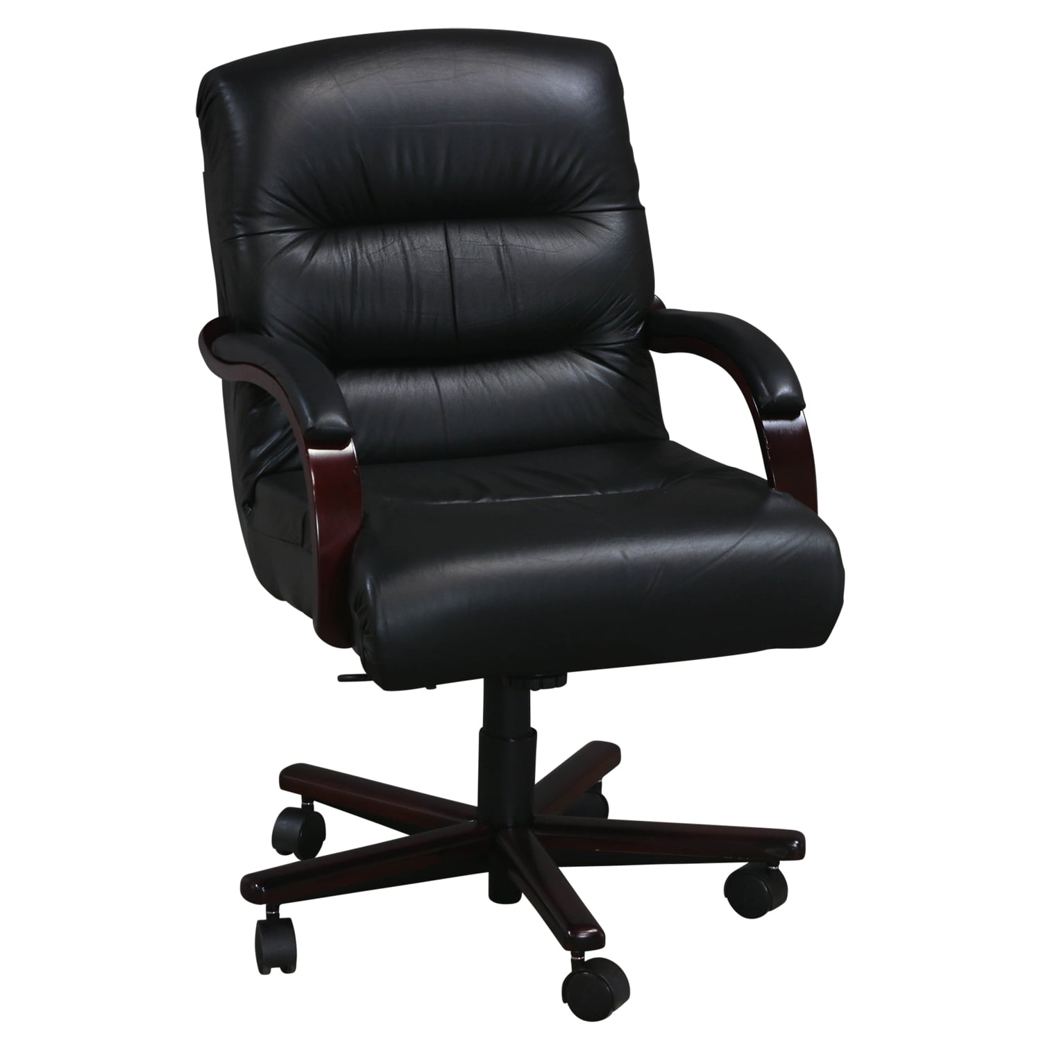 Leland Used Leather Conference Chair, Black - National Office Interiors ...