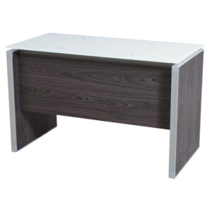 Manhattan 24x48 Table Desk with Glass Top, Cashmere Gray