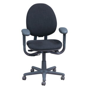 Steelcase Criterion Used High Back Task Chair, Smoke