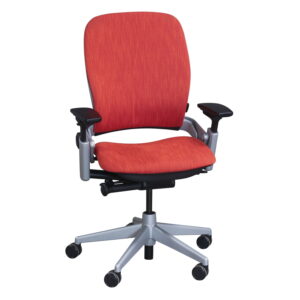 Steelcase Leap V2 Used Platinum Task Chair, Poppy Orange