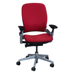 Steelcase Leap V2 Used Platinum Task Chair, Red