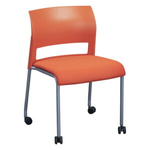 Steelcase Move Mobile Used Stack Chair, Orange