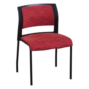 Steelcase Move Used Stack Chair, Orange Line Pattern