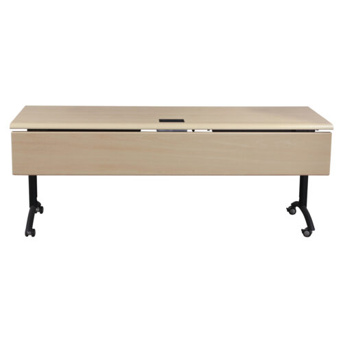 Used Laminate 26x72 Mobile Training Table Power Ready, Maple National