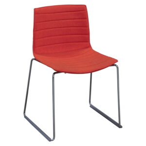Arper Catifa 46 Used Stack Sled Chair, Light Orange