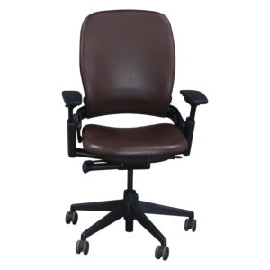 Steelcase Leap V2 Used Faux Leather Task Chair, Brown