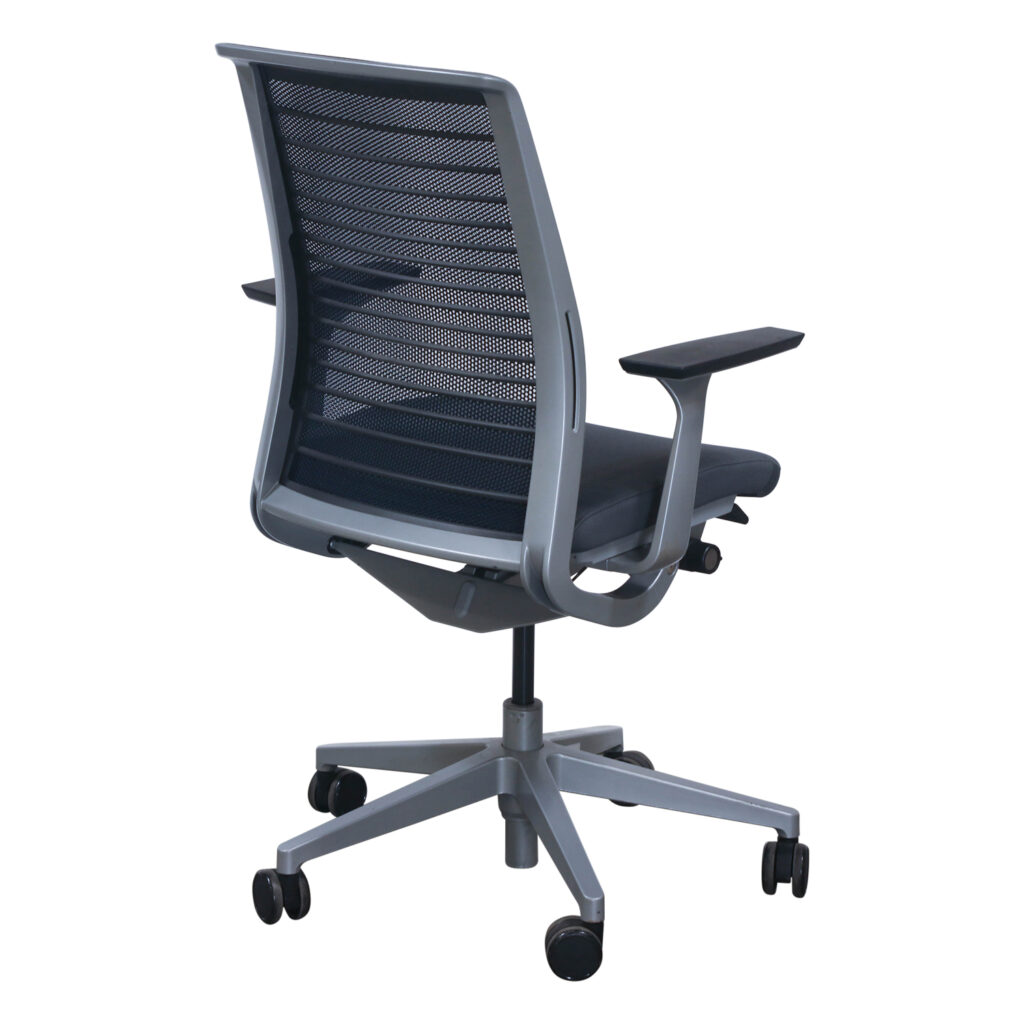 Steelcase Think Used Mesh Chair w Platinum Base, Gray National Office