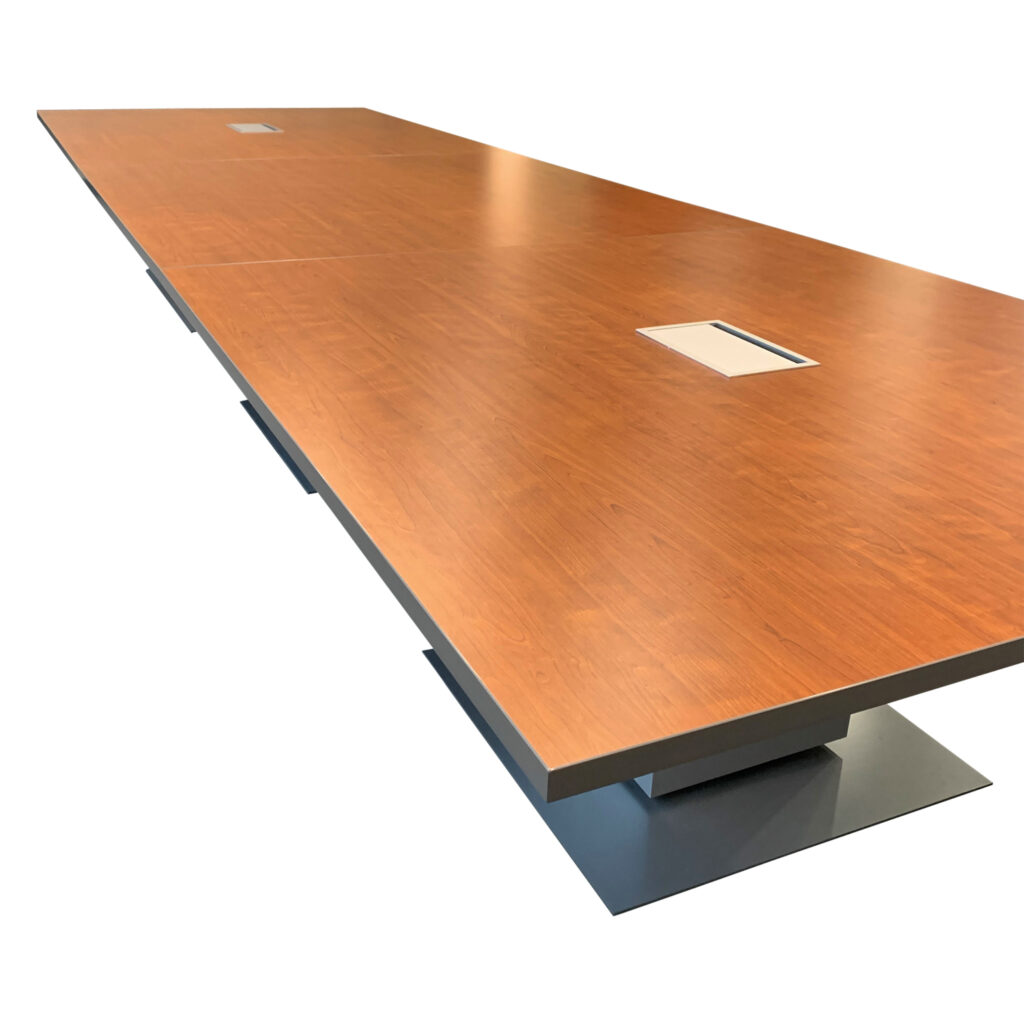 Knoll Used 16ft Veneer Conference Table, Dark Cherry National Office