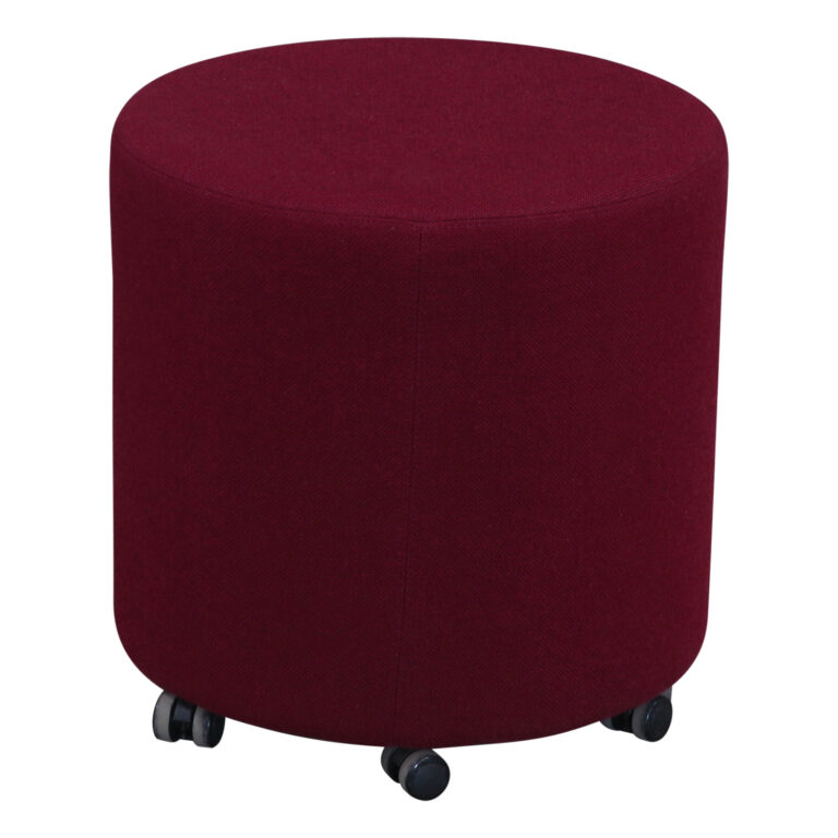Teknion Collaborative Used Round Ottoman, Maroon - National Office ...