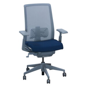 Haworth Very Mesh Back Used Task Chair, Blue and Gray