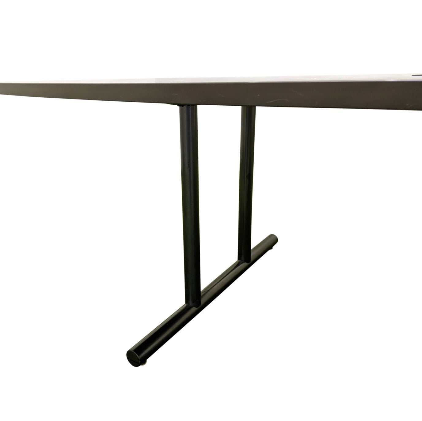 Steelcase 10 Foot Used Boat Shaped Laminate Conference Table, White