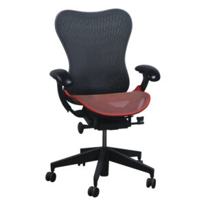 Herman Miller Mirra 2 Used Mesh AirWeave Seat Task Chair, Graphite and Orange
