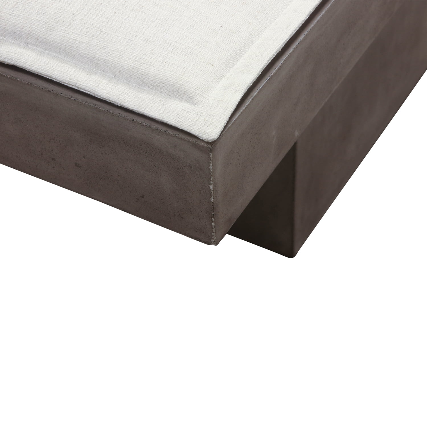 Used Concrete Bench with Cushion, Gray National Office Interiors and