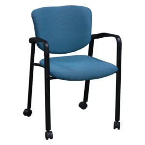 Haworth Improv Used Mobile Stack Chair, Jewel Blue