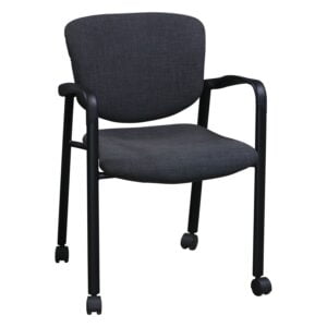 Haworth Improv Used Mobile Stack Chair, Smoke Gray