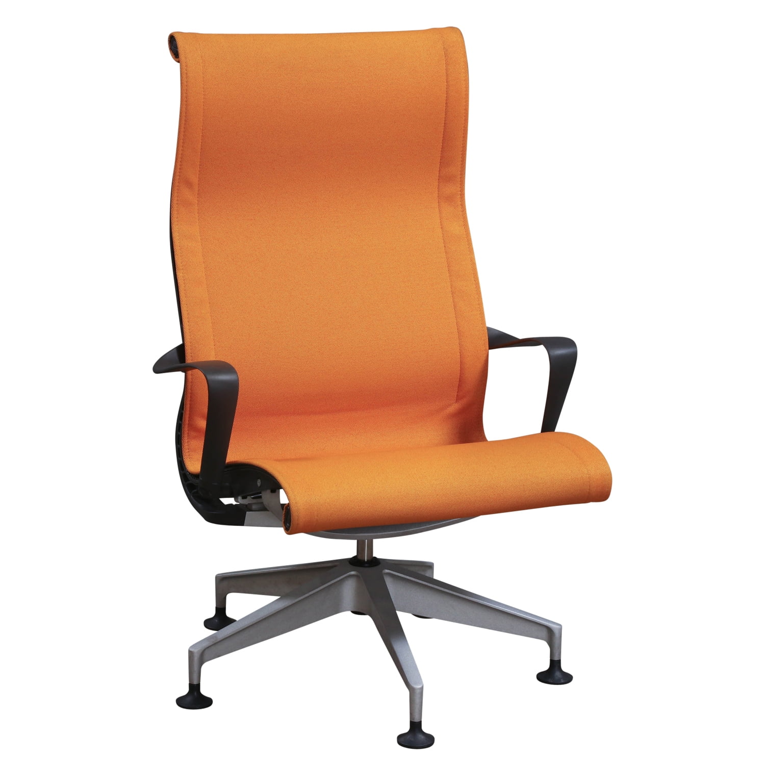 Herman Miller Setu High Back Used Lounge Chair, Orange - National