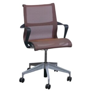 Herman Miller Setu Used Mesh Conference Chair, Burnt Orange