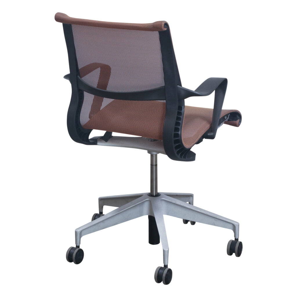 Herman Miller Setu Used Mesh Conference Chair, Burnt Orange National