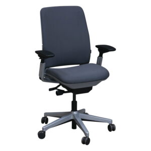 Steelcase Amia Used Task Chair w Platinum Frame, Gray