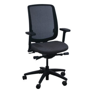 Allsteel Access Used Mesh Back Task Chair, Gray Line Pattern