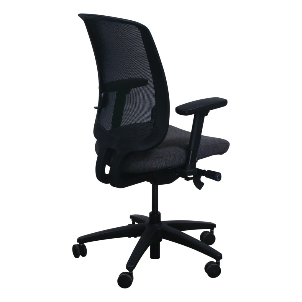 Allsteel Access Used Mesh Back Task Chair, Gray Line Pattern - National