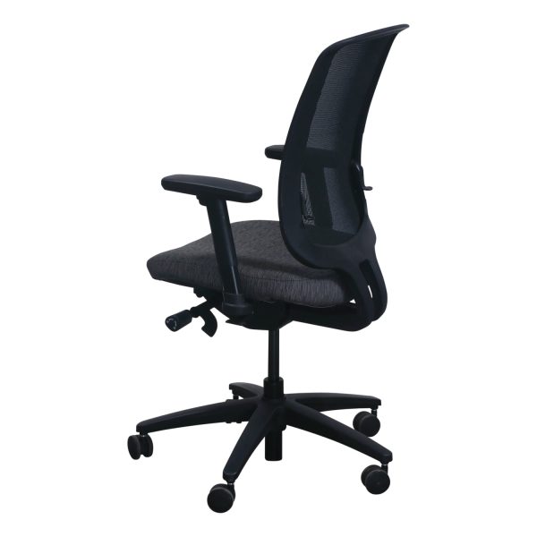 Allsteel Access Used Mesh Back Task Chair, Gray Line Pattern