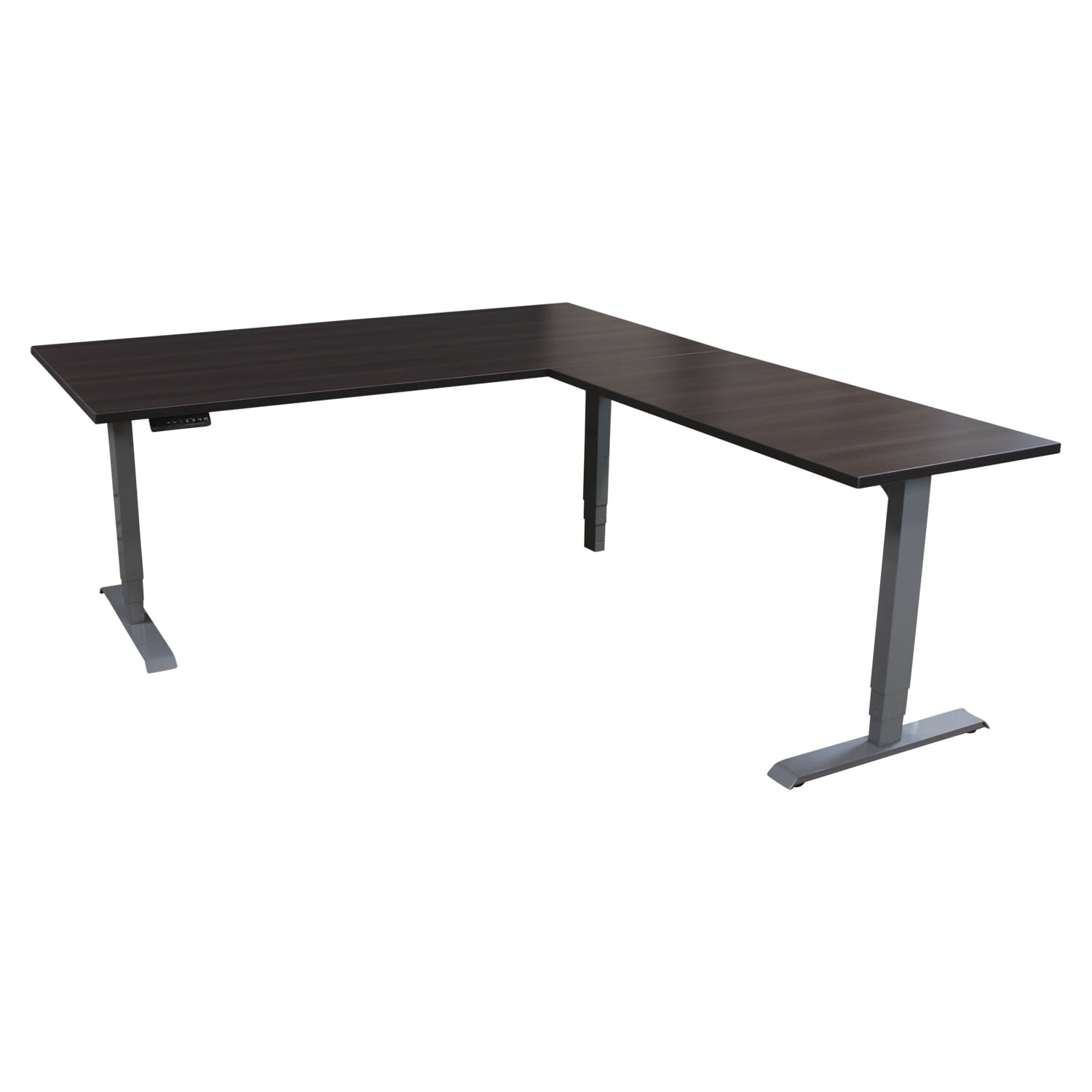 HAT Used LShaped 36x72 24x48 Sit Stand Desk, Gray National Office