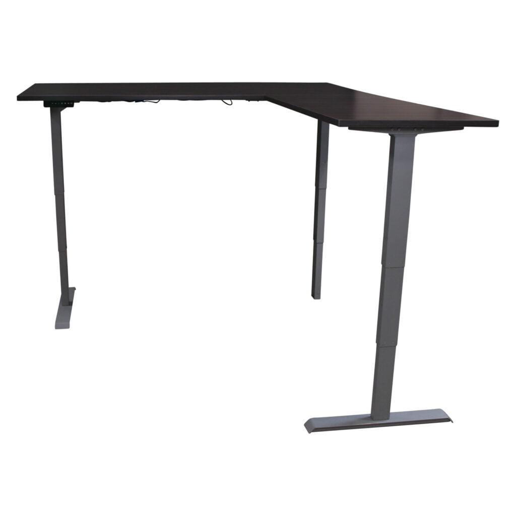 HAT Used LShaped 36x72 24x48 Sit Stand Desk, Gray National Office