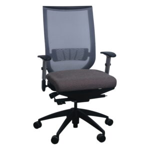9to5 Aria 1880 Used Mesh Task Chair, Gray Brown Pattern