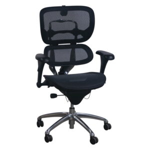 Lieutenant by goSIT Mesh Task Chair with Aluminum Base, Black