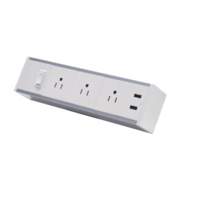 Inside Job Plug and USB Surface Mount Power Station, White